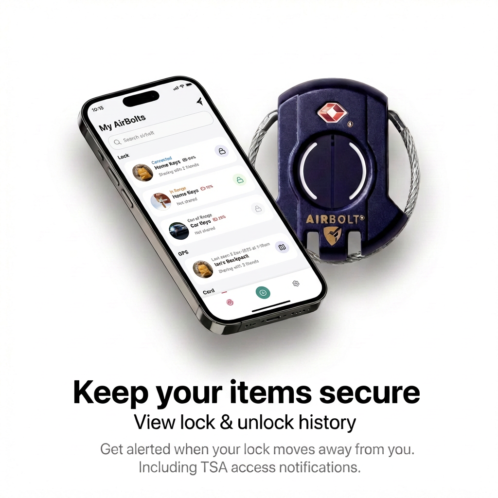 AirBolt® The Truly Smart Travel Lock (Gen 5)