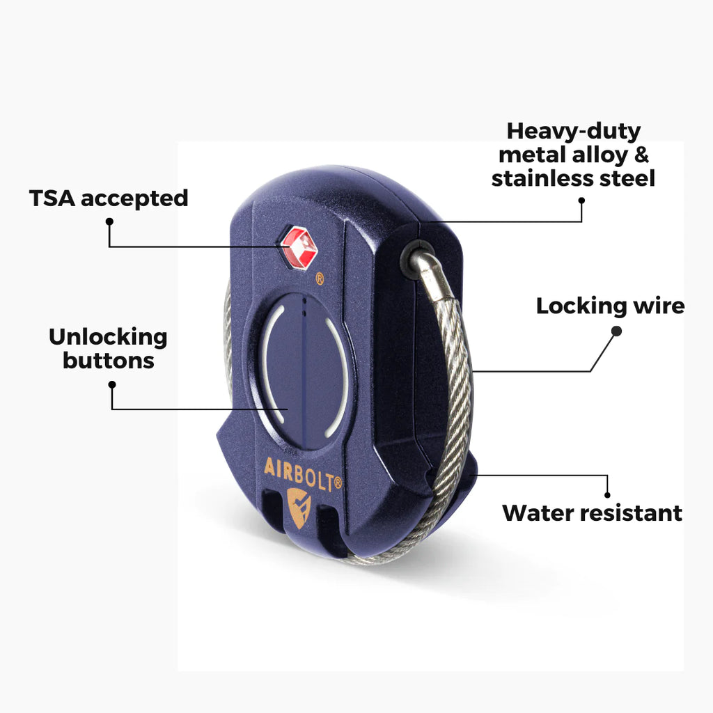 AirBolt® The Truly Smart Travel Lock (Gen 5)