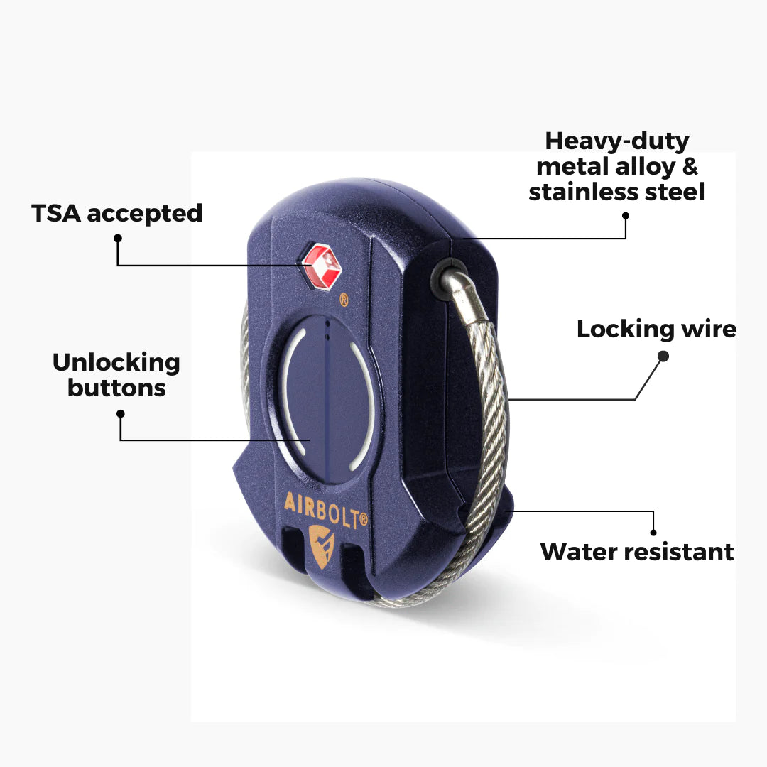 AirBolt® The Truly Smart Travel Lock (Gen 5)