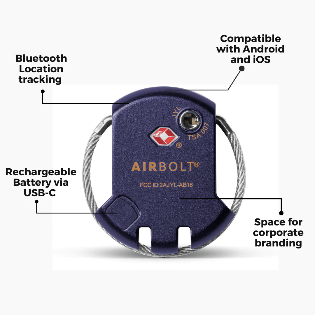 AirBolt® The Truly Smart Travel Lock (Gen 5)